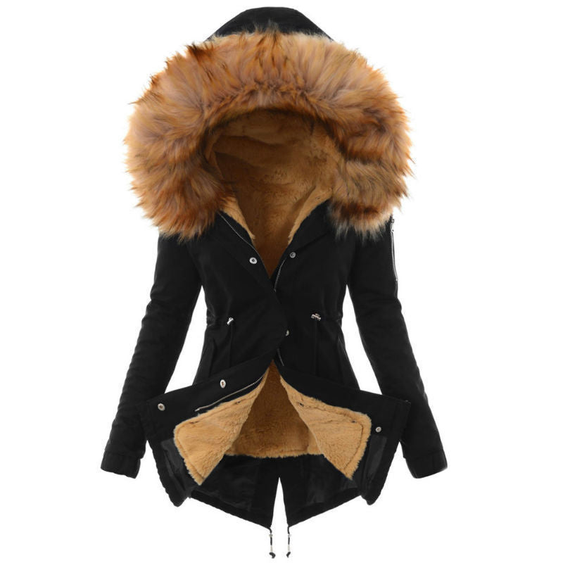 Fur collar cotton jacket GO buy