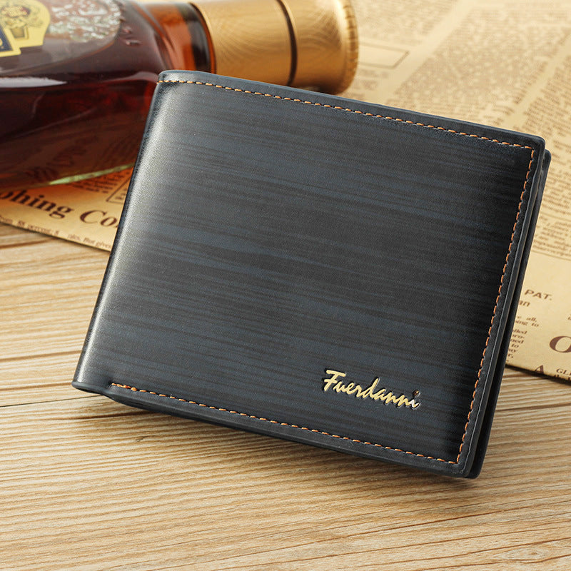 Men's Wallet Short Wallet Glossy Wallet GO Buy