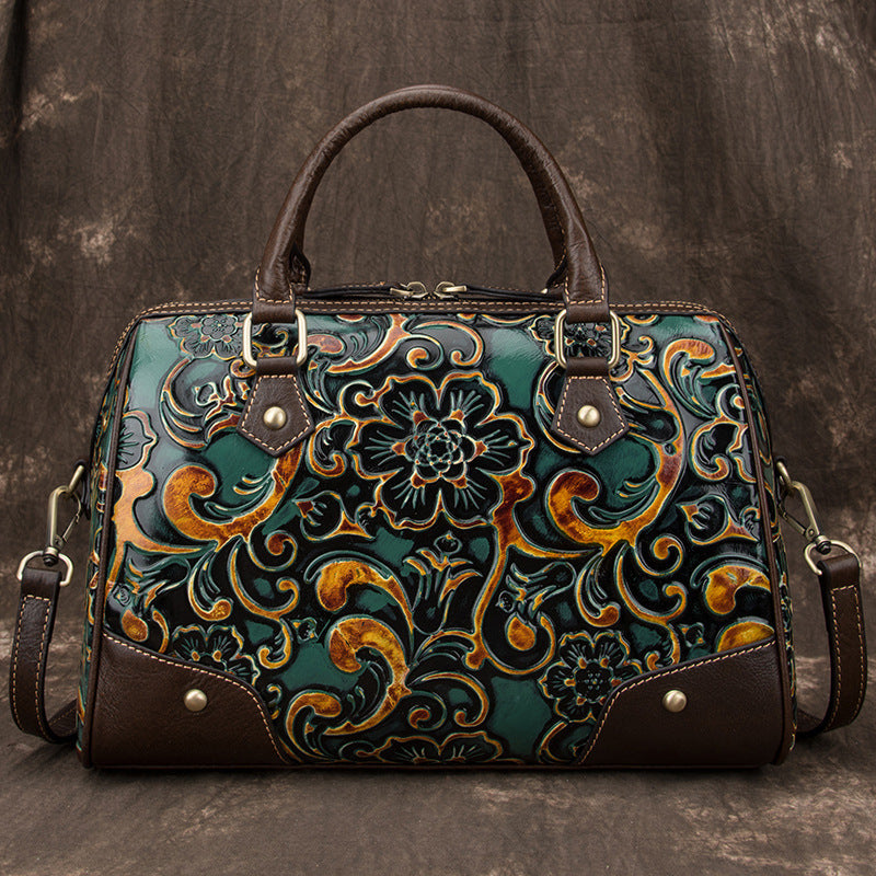 European And American New Head Leather Soft Leather Women's Pillow Bag GO Buy