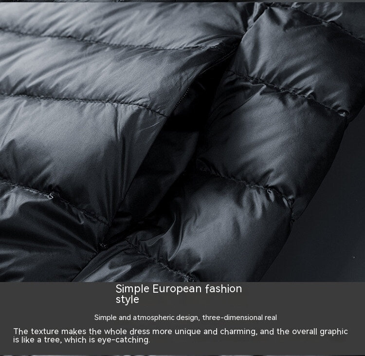 Autumn And Winter Men's Stand Collar Lightweight Down Jacket Gobuy Fashion