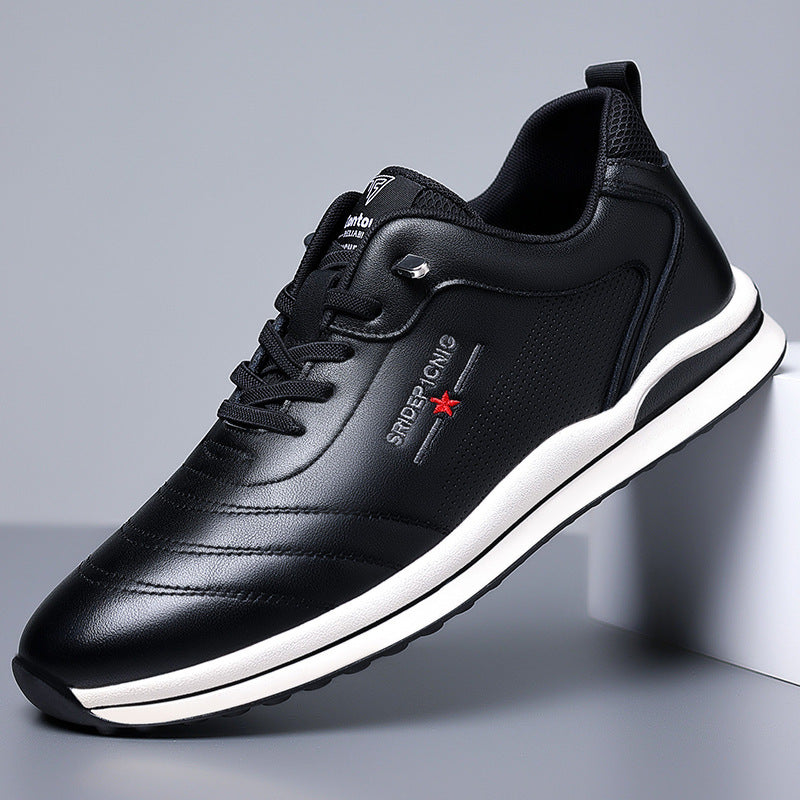 Youth British Style Breathable Soft Leather Men's Casual Leather Shoes GO Buy