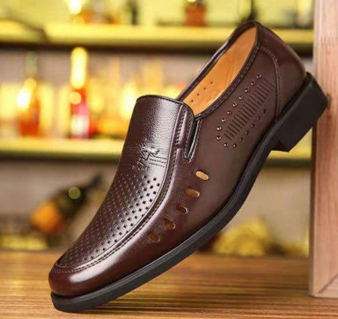 Men's Business Soft Surface Wear-Resistant Casual Leather Shoes GO Buy
