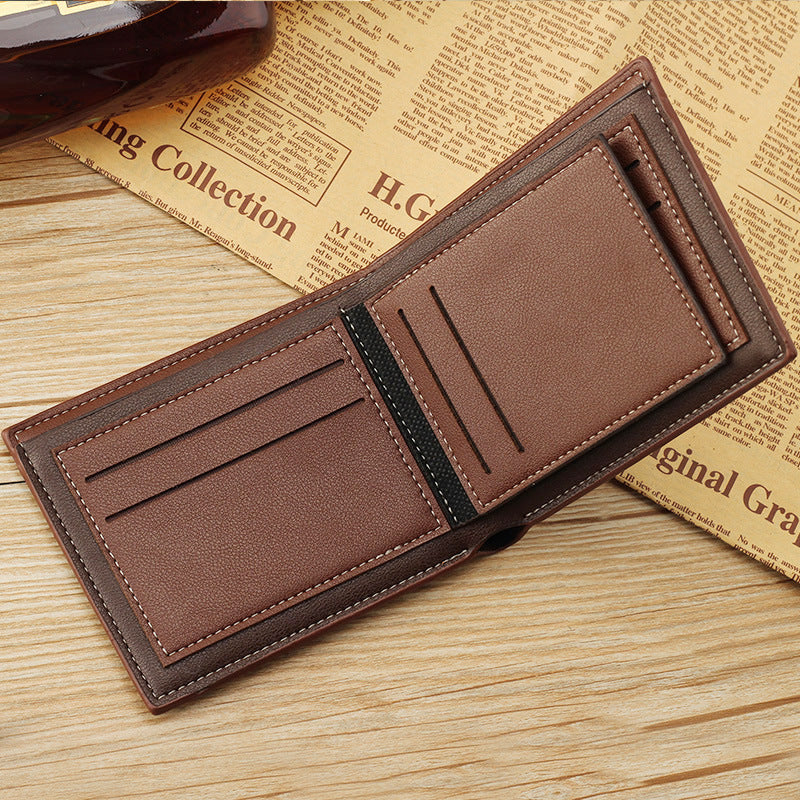 Men's Wallet Short Wallet Glossy Wallet GO Buy