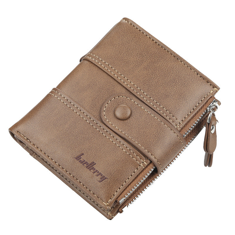 Men's New Double Zipper Creative Short Wallet GO Buy