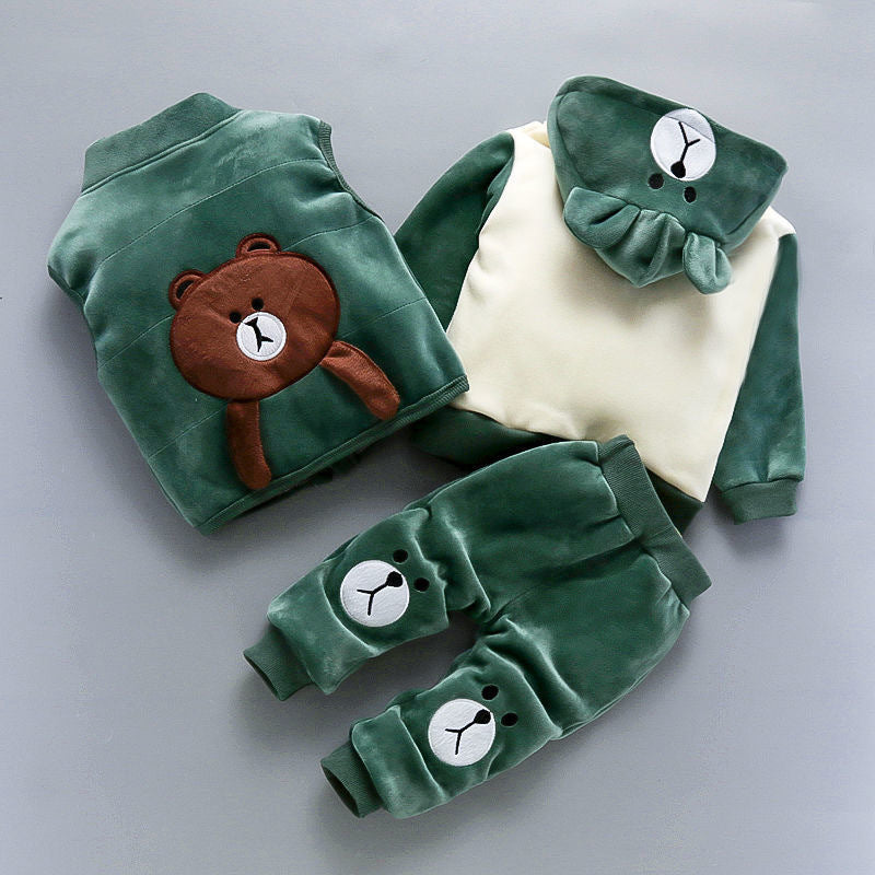 Three-piece Set Of Baby Clothes For Children And Children GO buy