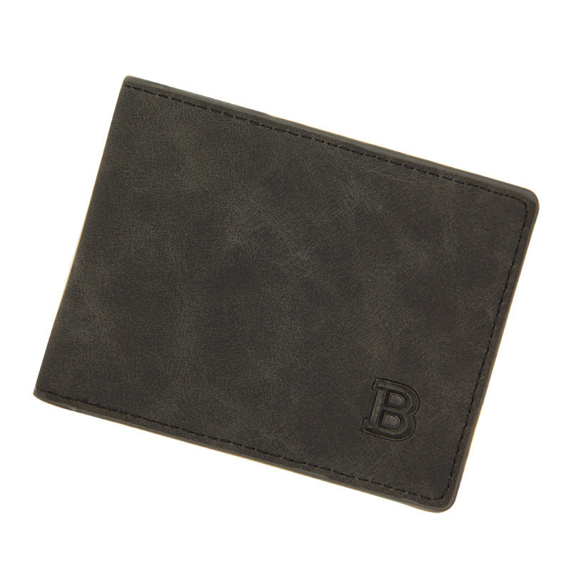 New Fashion Men's Short Vintage Frosted Wallet GO Buy