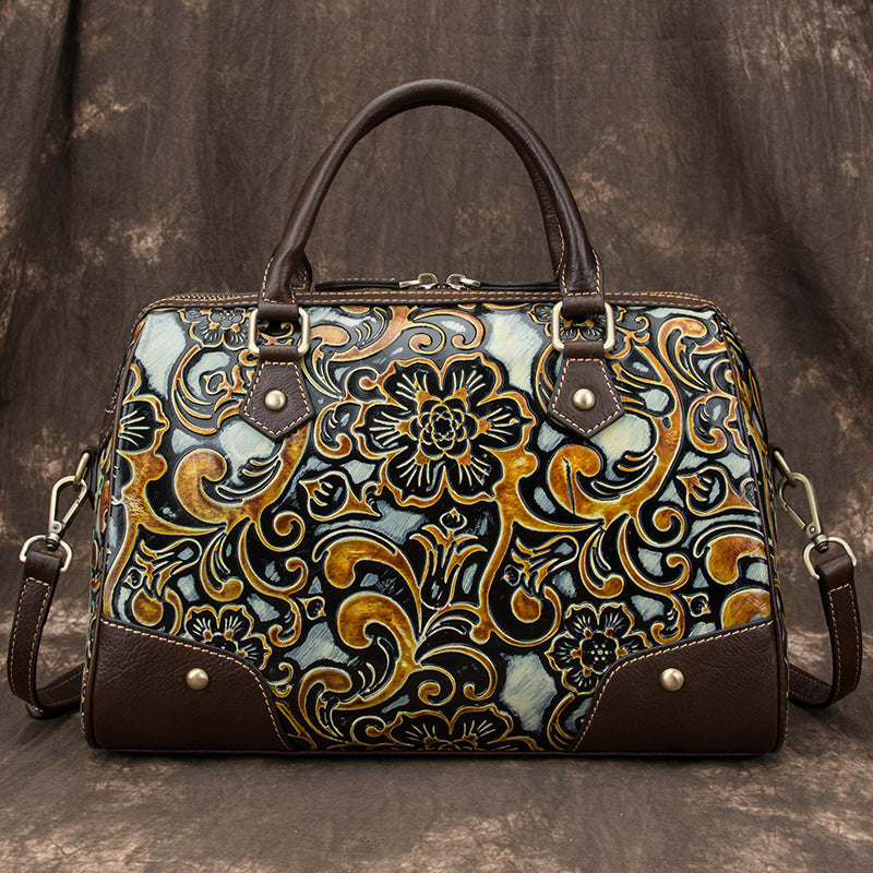 European And American New Head Leather Soft Leather Women's Pillow Bag GO Buy