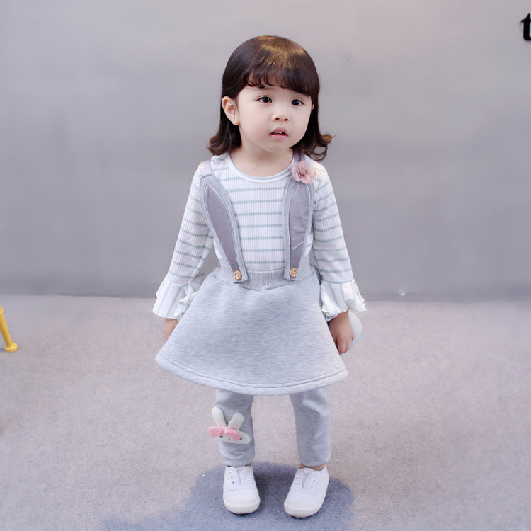 Korean three-piece cotton suit for infants and children GO buy