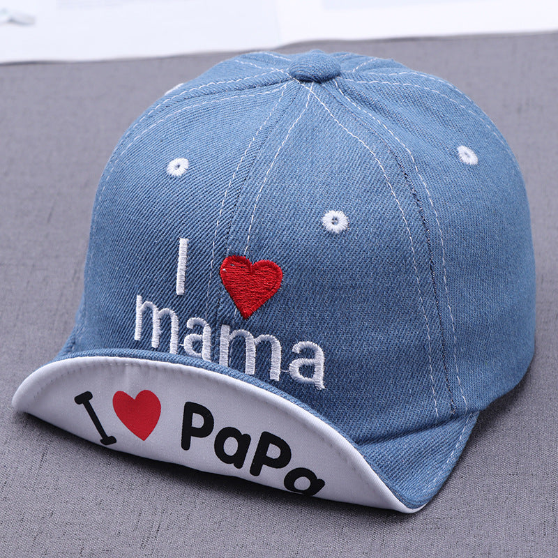 Embroidered Baby Sun Hat Printing Love Baby Sun Hat GO buy