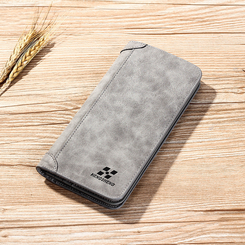 Long Men's Wallet Retro Casual Wallet GO Buy