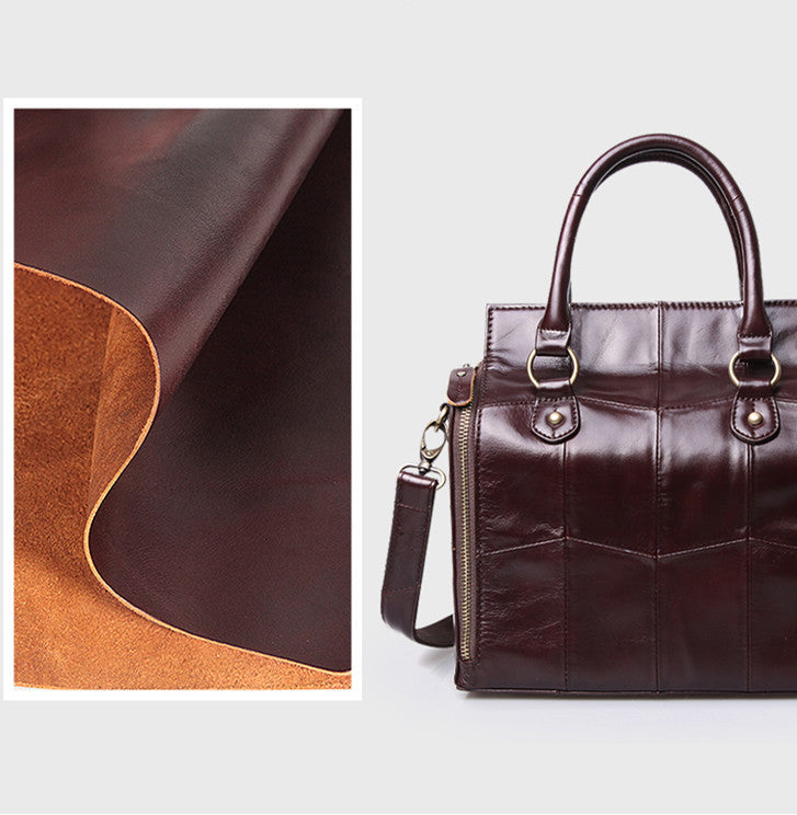 Women's Large Capacity Genuine Leather Multifunctional Portable Shoulder Bag GO Buy