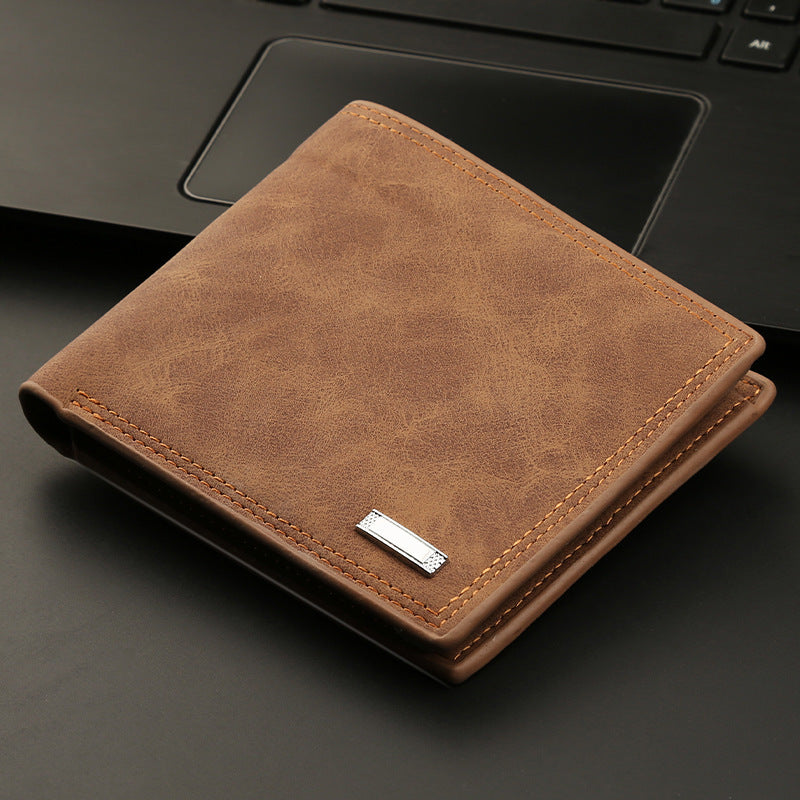 Men's Compact Wallet With Zipper And Multiple Card Slots GO Buy