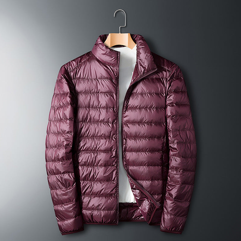 Autumn And Winter Men's Stand Collar Lightweight Down Jacket Gobuy Fashion