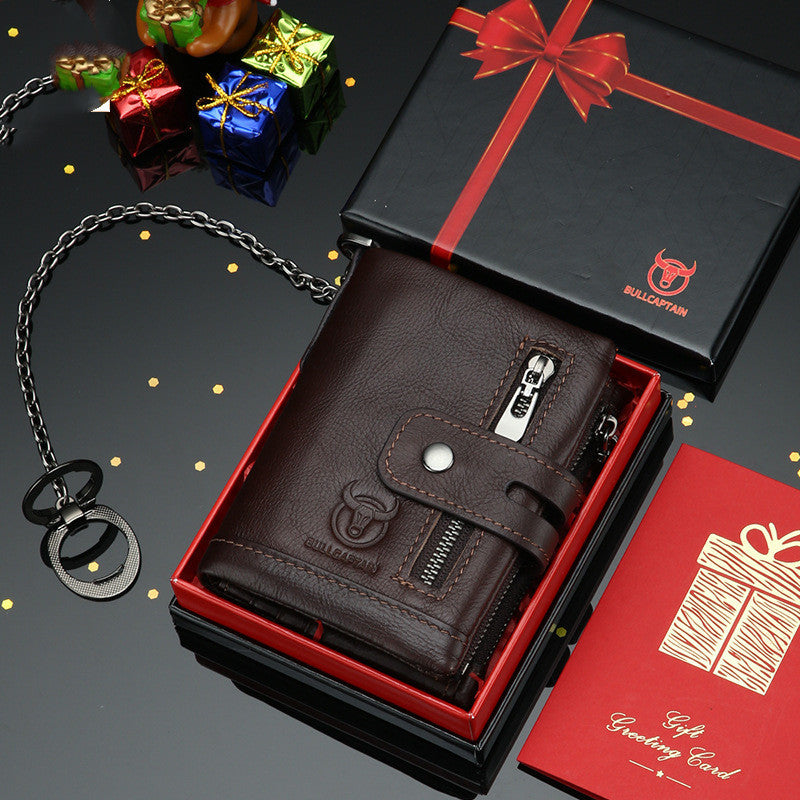 Leather Mobile Phone Holder Wallet Multi-function Anti-theft Chain GO Buy