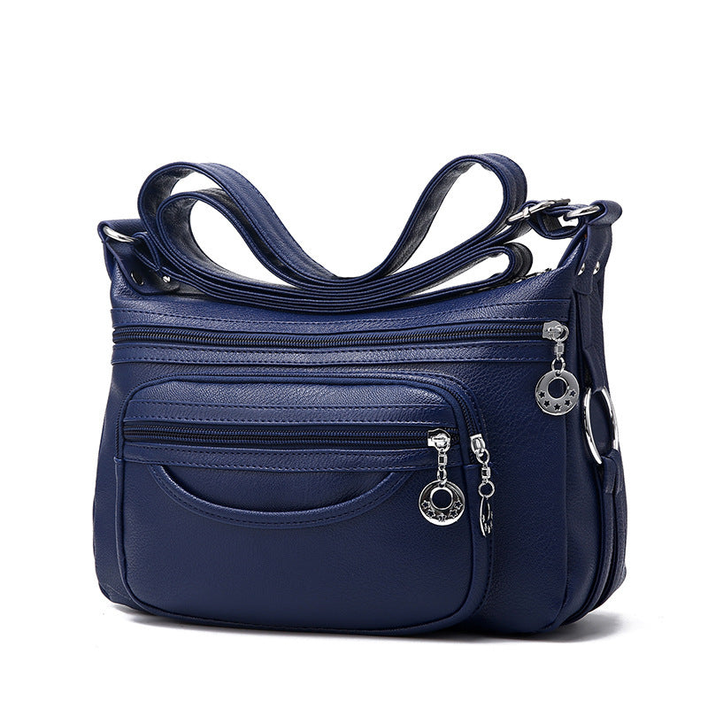 Women Work Bag Multi-pocket Messenger Bag With Zippers Daily Crossbody Bag GO Buy