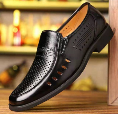 Men's Business Soft Surface Wear-Resistant Casual Leather Shoes GO Buy