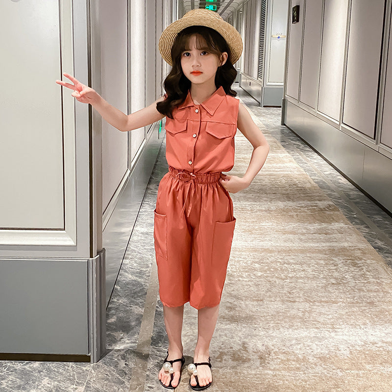 Two-piece Suit Girl Western Style Children Tooling Fashionable Princess GO buy