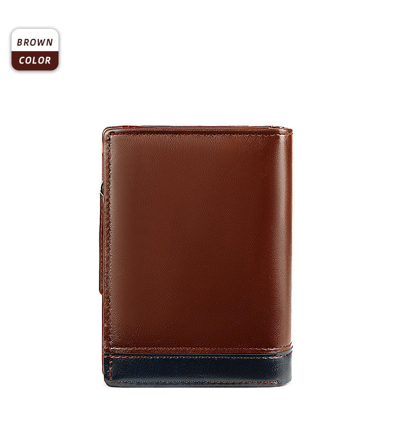 PU Leather Multifunctional Zipper Short Men's Wallet GO Buy