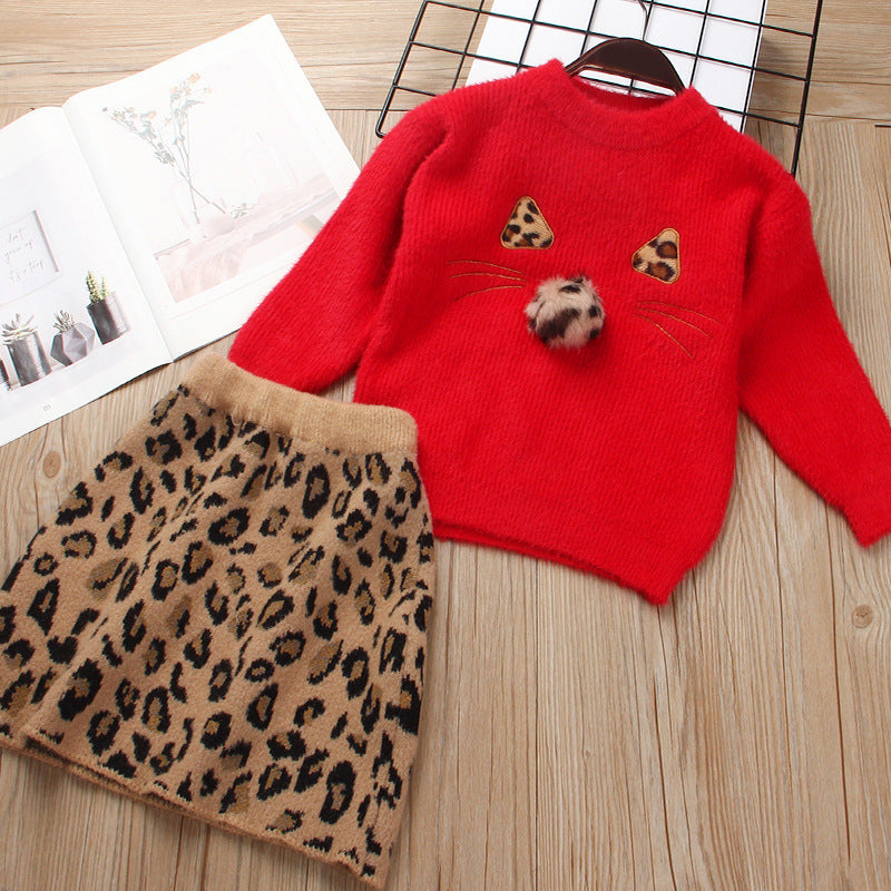 Children's knitted sweater suit GO buy