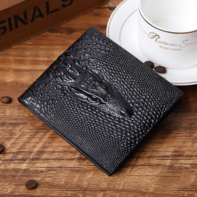 Men's Fashionable Casual Crocodile Print Wallet GO Buy