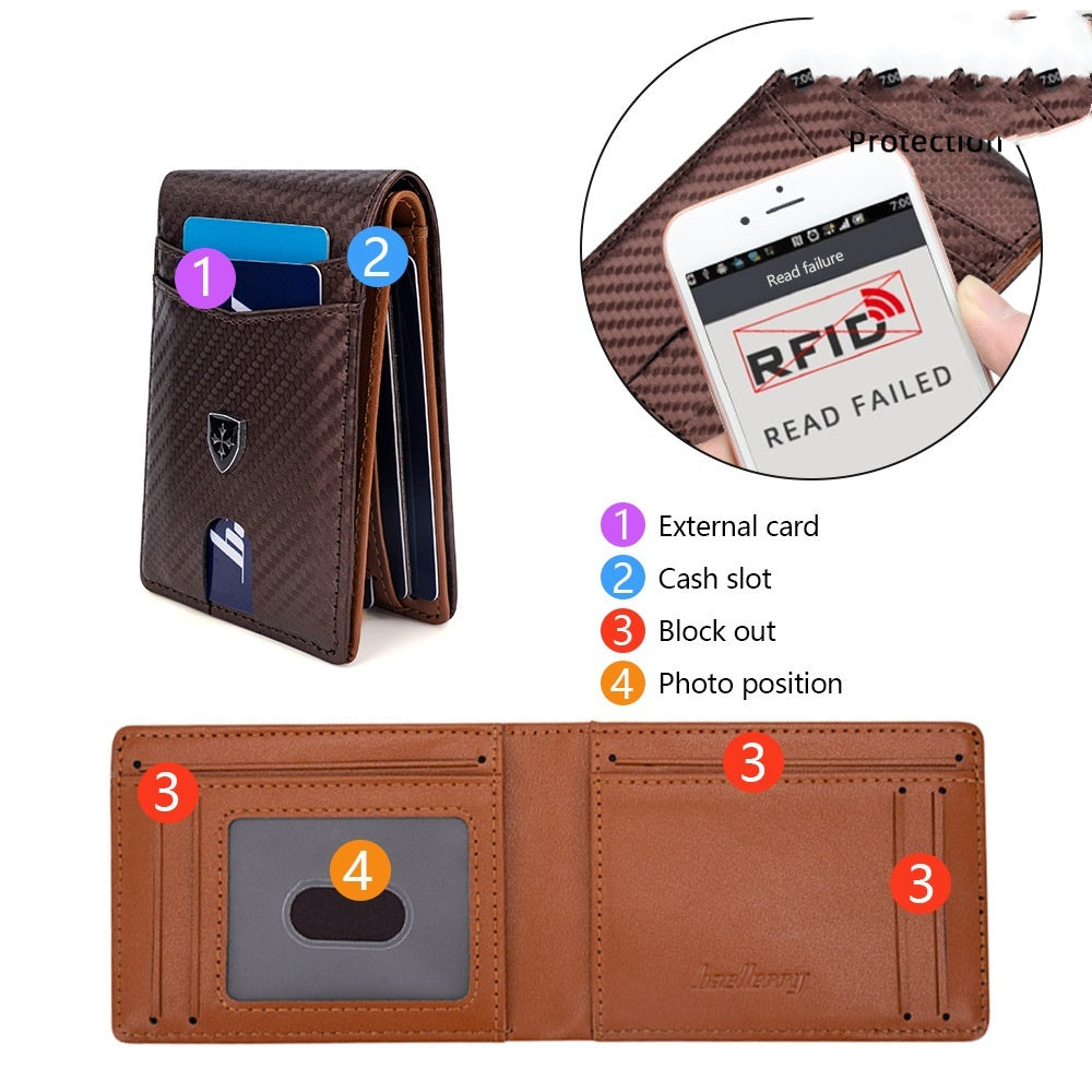 New Men's Wallet Short And Simple Two Fold GO Buy