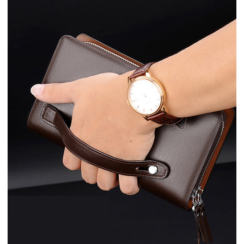 Pure Color Kangaroo Men's Business Casual Clutch GO Buy