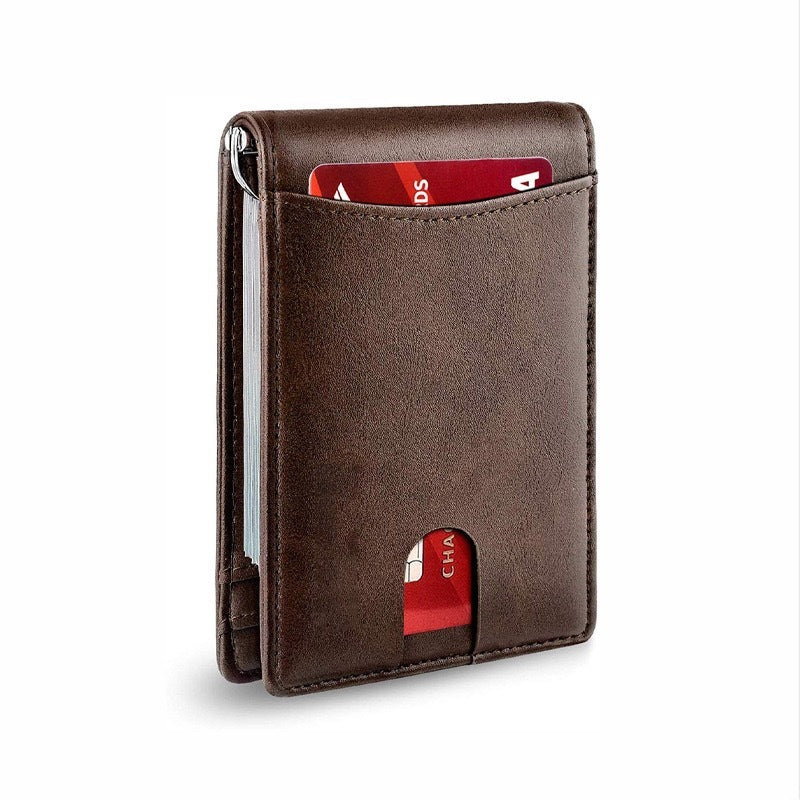 Leather Multifunctional Card Sleeve Microfiber Wear-resistant Rfid Anti-theft Swiping GO Buy
