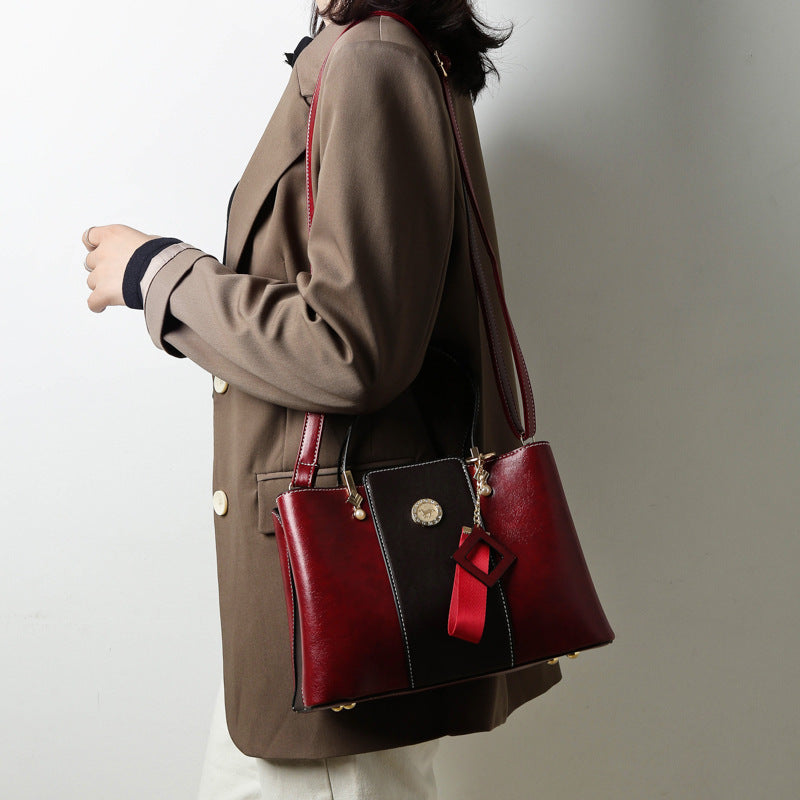 Three-layer Soft Leather Shoulder Messenger Bag GO Buy