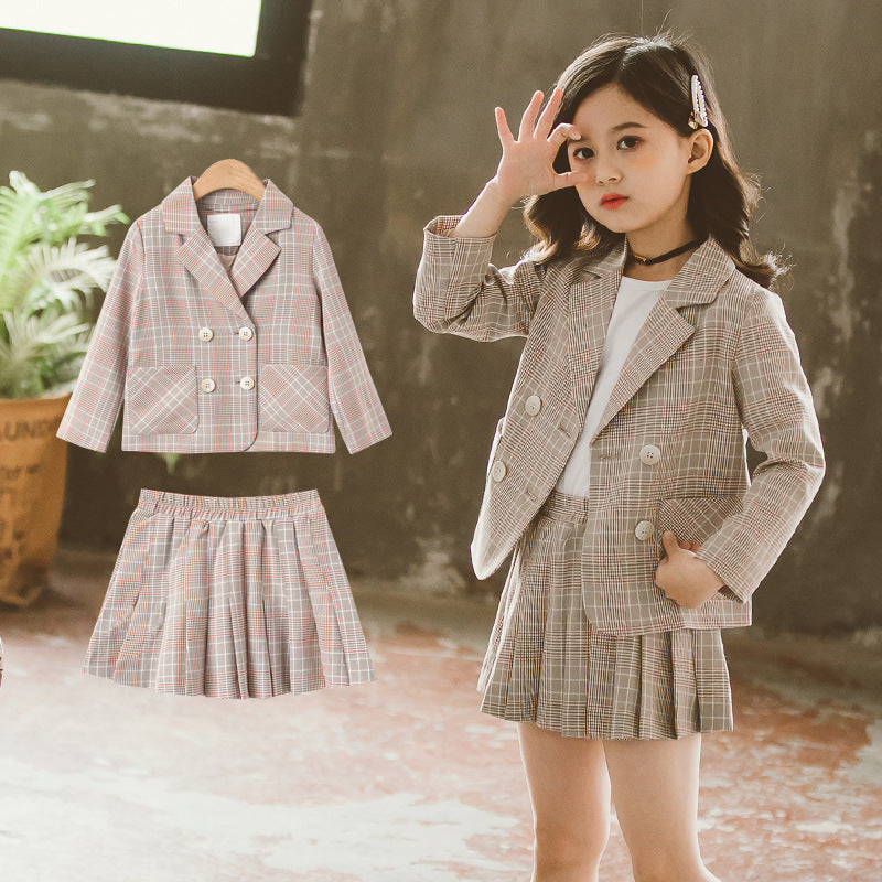 Girls Net Red Fashion Double Breasted Small Suit GO buy