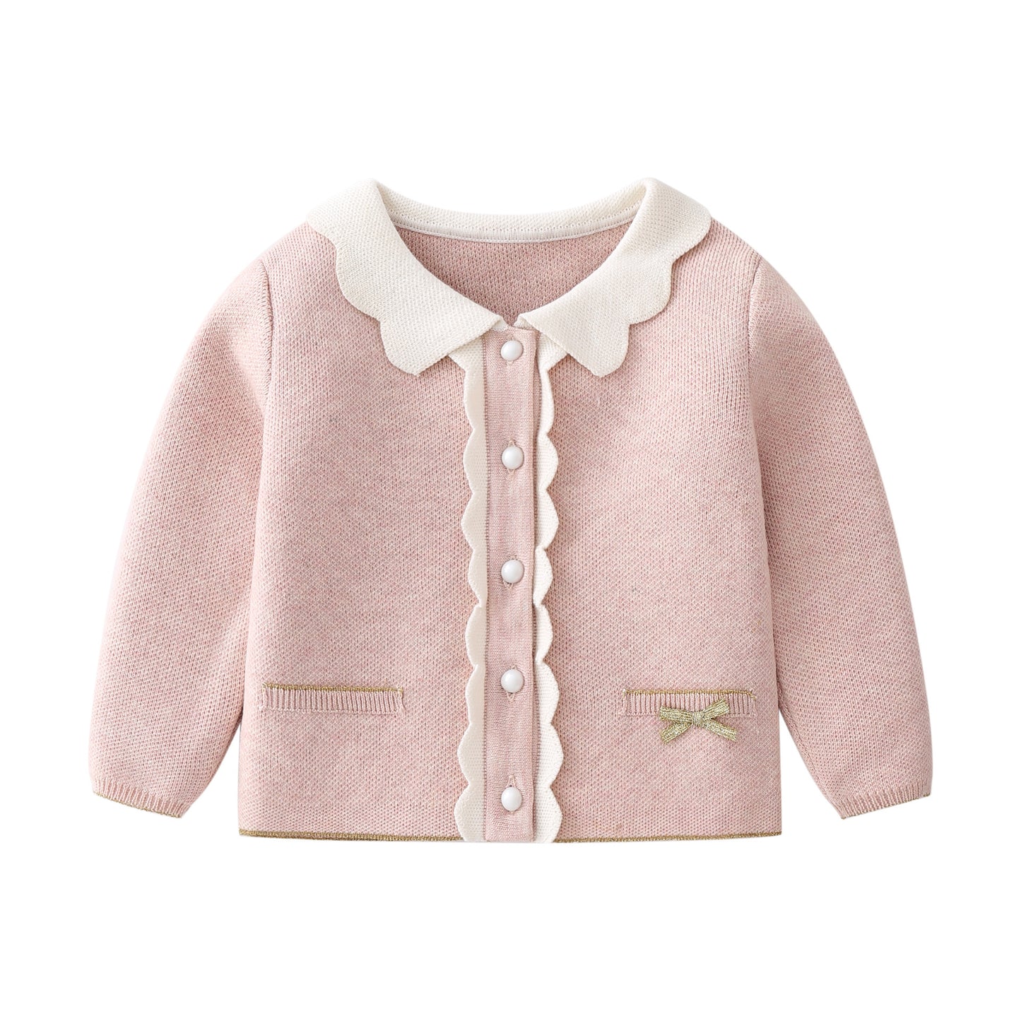 Children's Baby Girl Cotton Knitted Cardigan Skirt Suit GO buy
