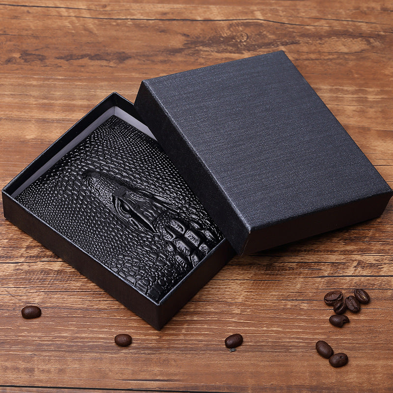 Men's Fashionable Casual Crocodile Print Wallet GO Buy