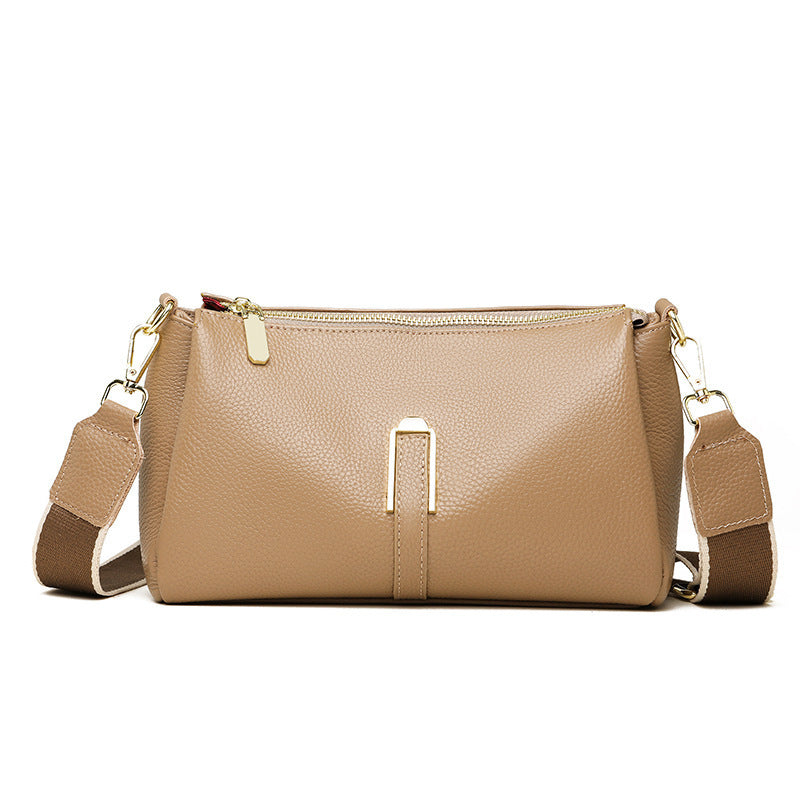 Women's Fashion Large Capacity First Layer Cowhide Messenger Bag GO Buy