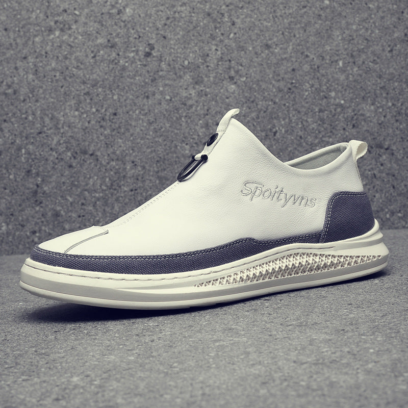New Mens Leather Casual Shoes White Tenis Footwear For Men GO Buy