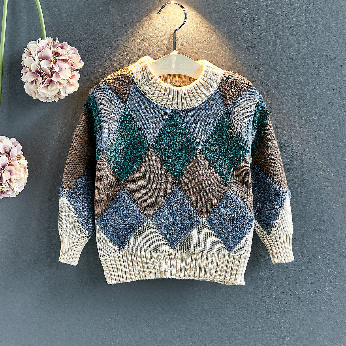 Girls Casual Fashion Pullover Sweater Plaid GO buy