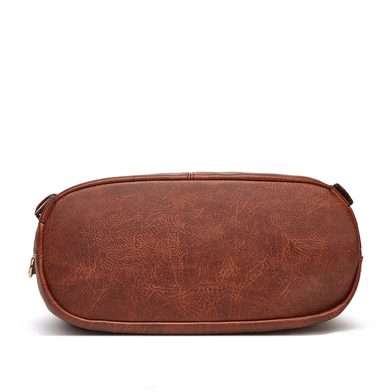 Women's Handbag Large Capacity Single Shoulder Messenger Oil Leather Bag GO Buy