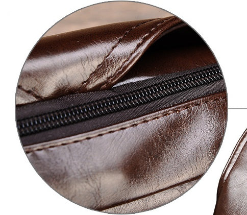 Men's Fashion Crossbody Bag Theftproof Leather Business Sling Bags Male Casual Chest Bags Shoulder Bags Chest Waist Pack GO Buy