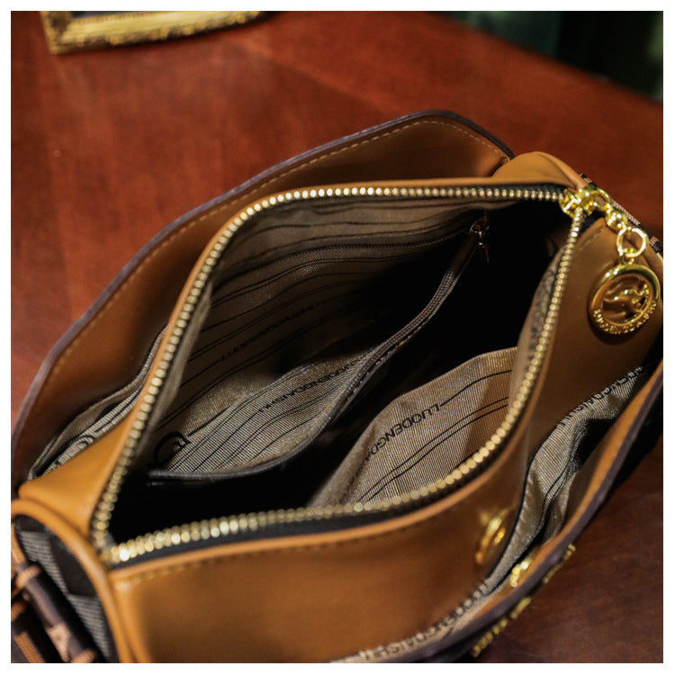 Women's Rhombus Leather Fashion Shoulder Messenger Bag GO Buy