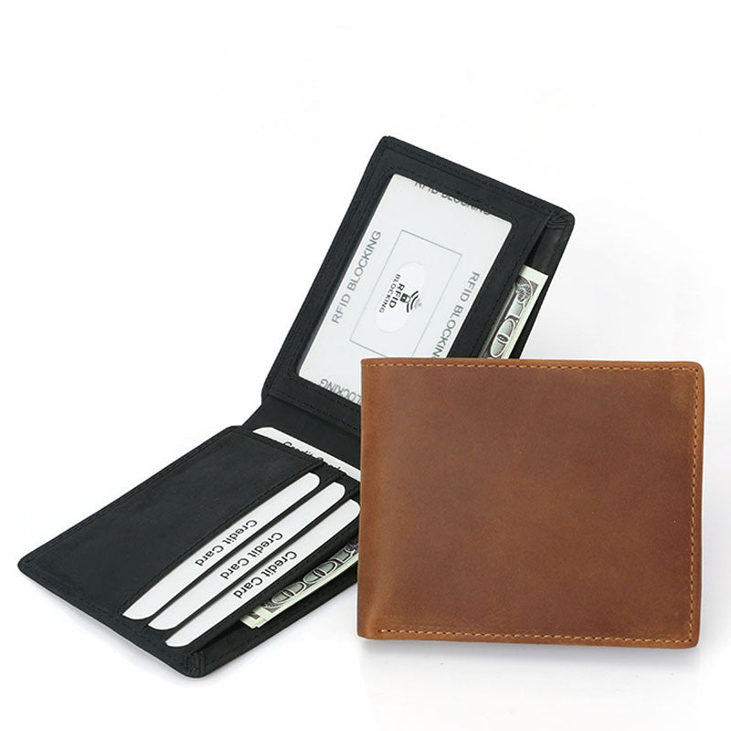 Men's Wallet Made Of Crazy Horse Leather GO Buy