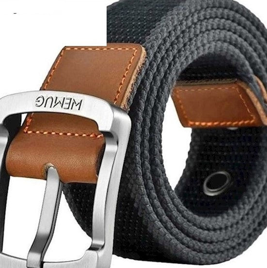 Men's Canvas Work Belt Labor Insurance Pin Buckle Belt GO Buy