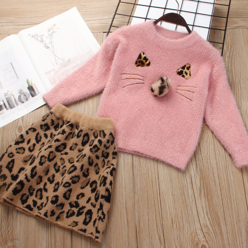 Children's knitted sweater suit GO buy