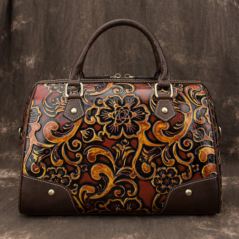 European And American New Head Leather Soft Leather Women's Pillow Bag GO Buy