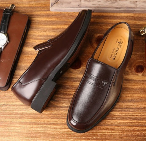 Men's Business Soft Surface Wear-Resistant Casual Leather Shoes GO Buy