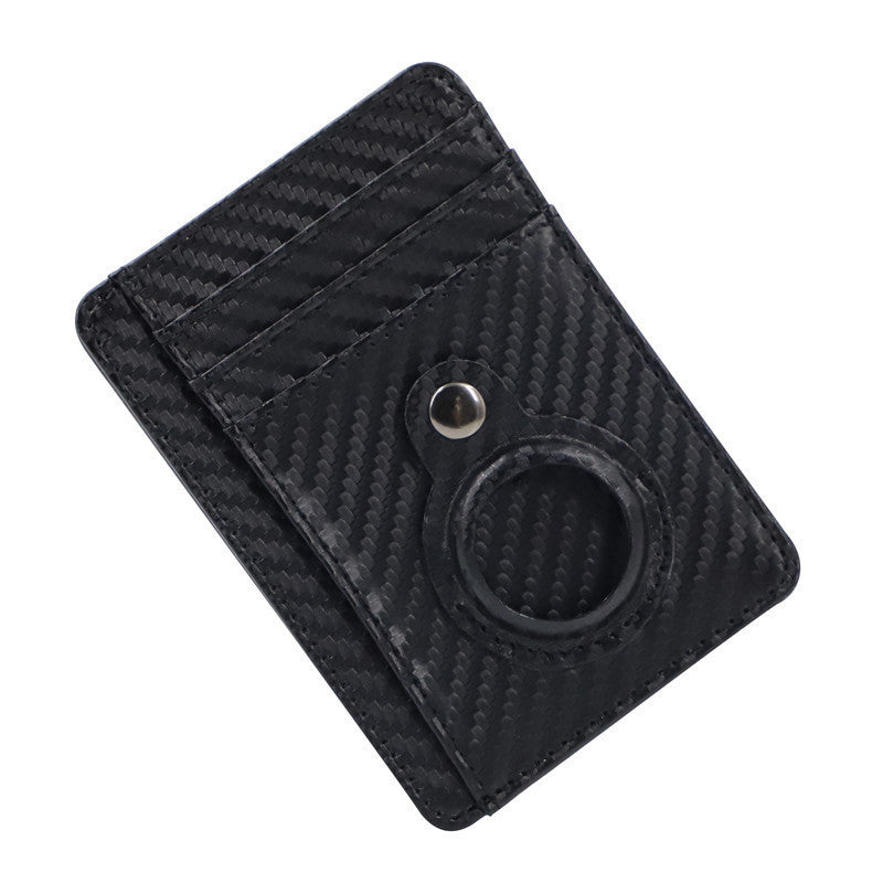 Wallet-PU Leather Airtag Card Holder RFID Anti-theft Card Holder GO Buy