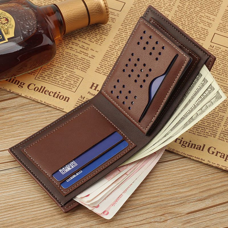 Men's Wallet Short Wallet Glossy Wallet GO Buy