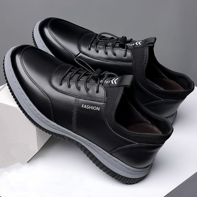 Men's Casual Leather Shoes Breathable Soft Bottom Soft Surface Board Shoes GO Buy