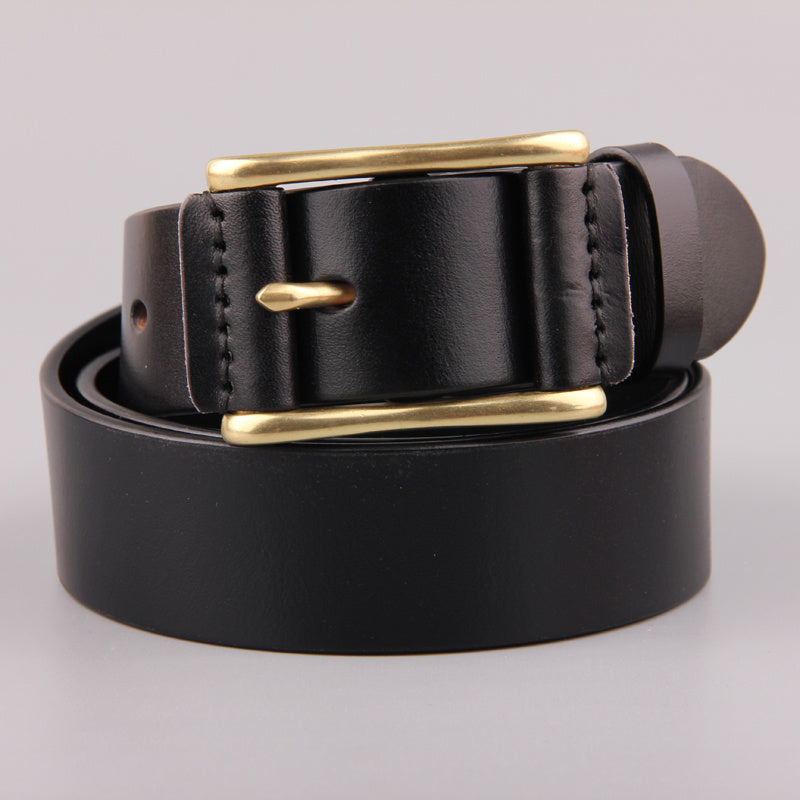 Brass Buckle Men's Belt Casual Denim GO Buy