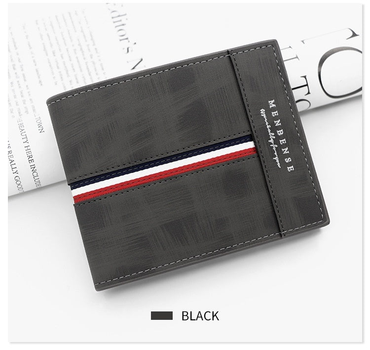 Large Capacity Tri-fold Bag Coin Bag Card Slots ID Card Wallet GO Buy