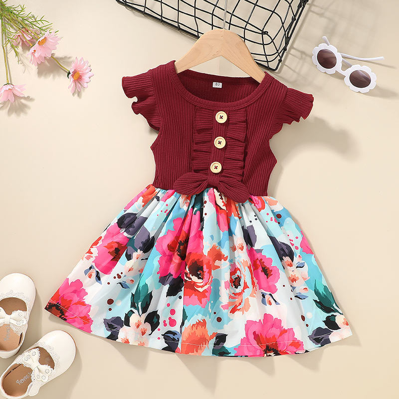 Summer Girls One-piece Dress Printing Fashion New GO buy