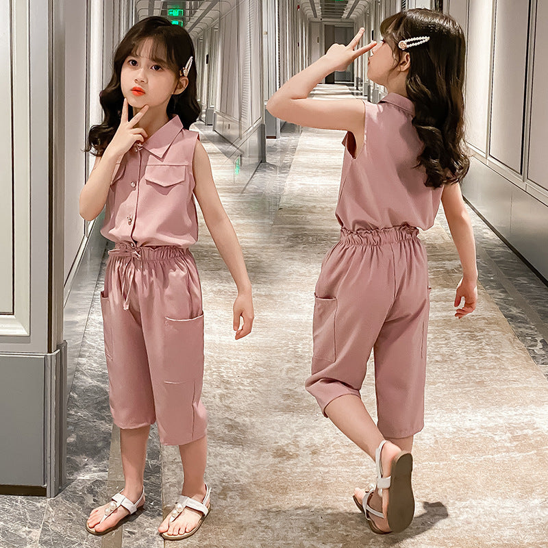 Two-piece Suit Girl Western Style Children Tooling Fashionable Princess GO buy