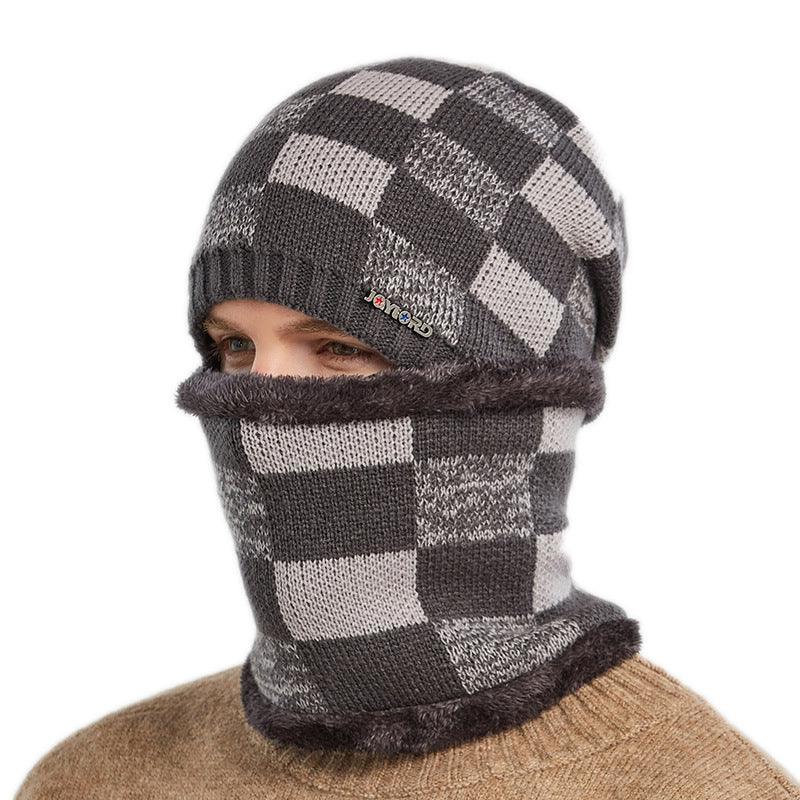 Winter Hat Pullover Bib Suit Plus Fluffy Thread GO Buy